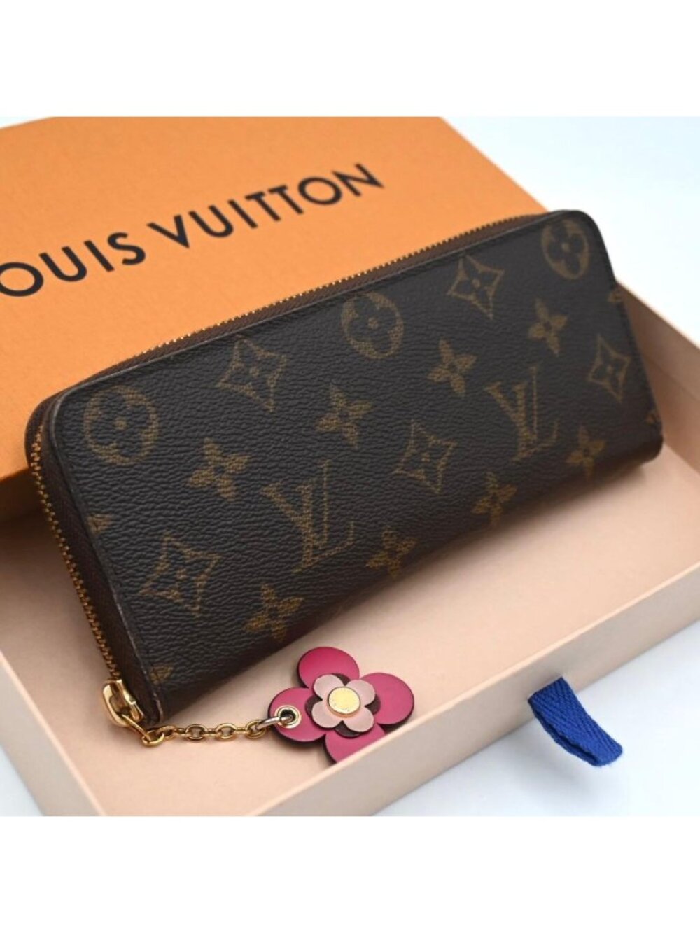 Louis Vuitton Monogram Portefeuille Clemence Flower Wallet